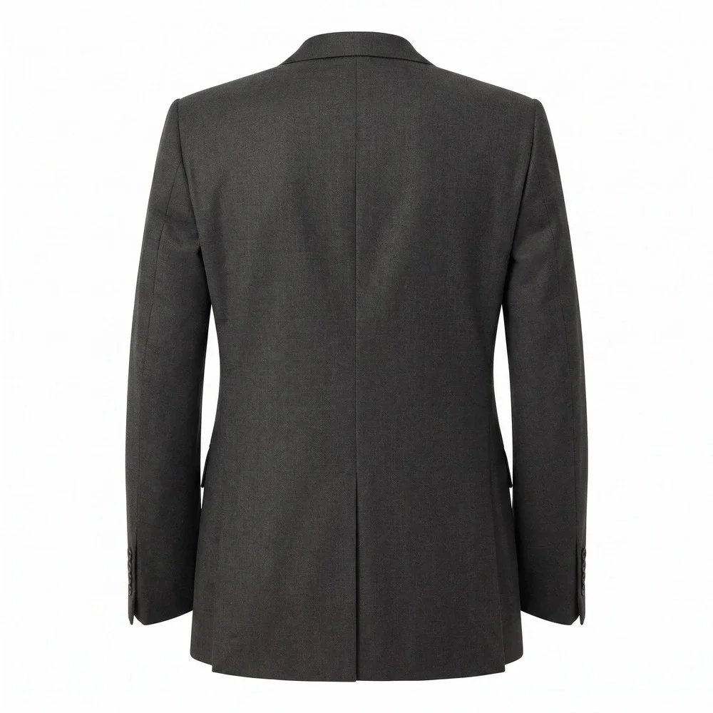 Hart Schaffner Marx Gold Trumpeter Blazer Mens 48R Charcoal Gray 100s Wool USA